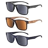 LADEESSE 3 Pack Reading Sunglasses For Men/Women