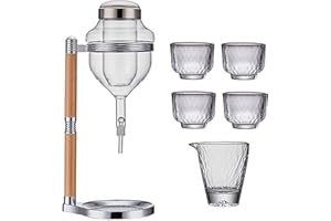 Sake Dispenser-Glass Ice Cold Whiskey Dispenser-Decanter Dispenser for Bourbon,Wine,Sake,Vodka,Tequila