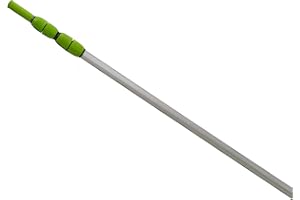 Aqua Select 6-18 Foot Telescoping Pool Vacuum Pole | Heavy Duty Aluminum Pole for Leaf Skimmers, Pool Brushes and Vacuum Heads | Expandable Swimming Pool Pole