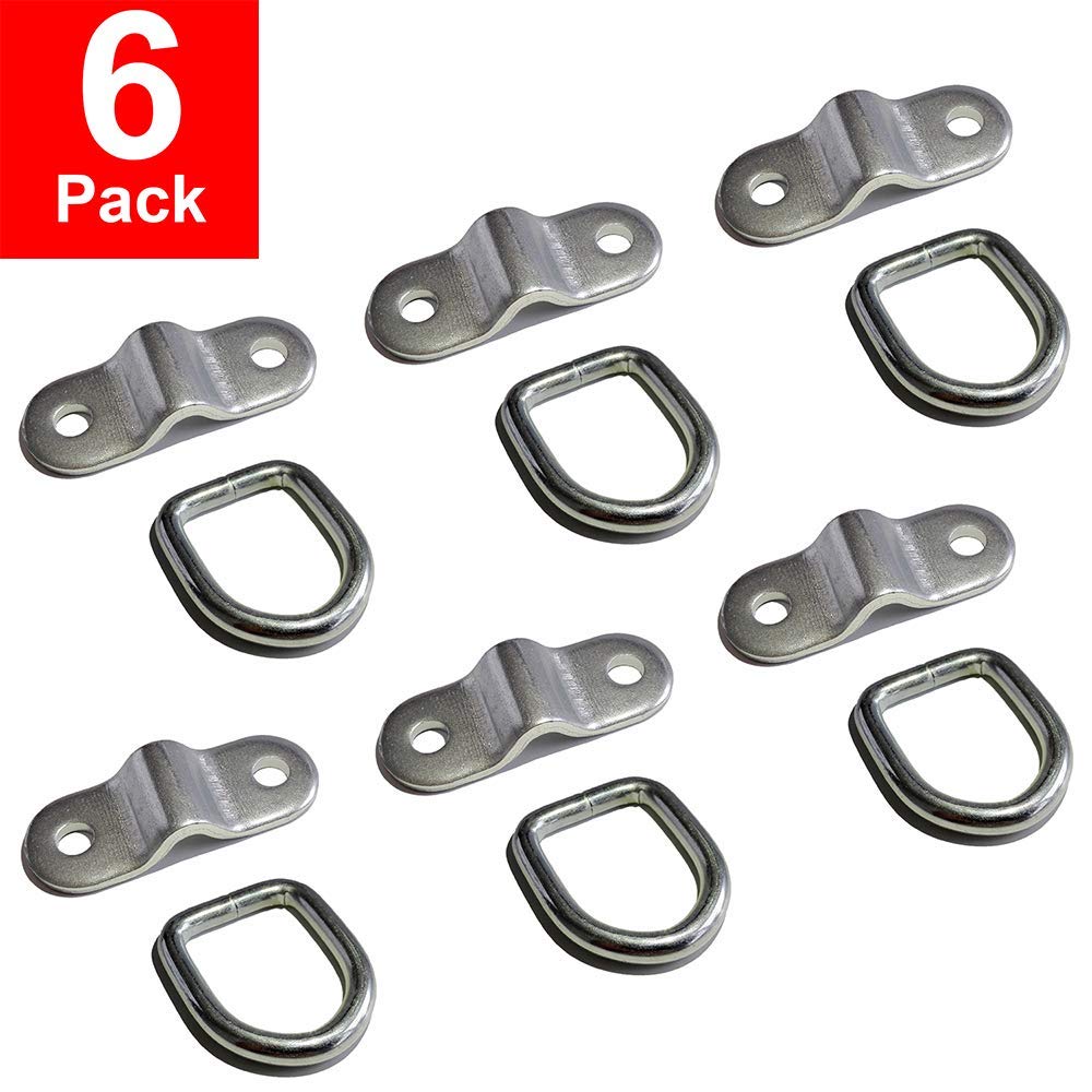 6 Pack Tie Down Anchors Hooks For Trailer Truck Bed Bracket Enclosed