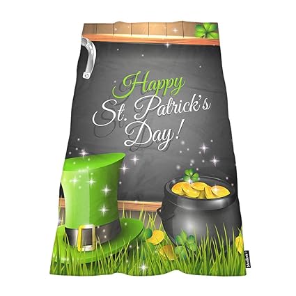 Amazon Com Moslion Soft Bath Towels Happy St Patricks Day Green