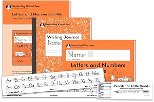 Handwriting Without Tears Kindergarten Printing Bundle - Includes Letters and Numbers for Me Student Workbook, Teacher's Guide, Writing Journal A, Pencils for Small Hands