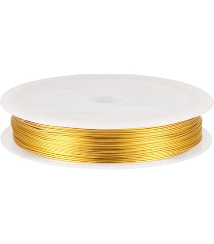 Beadalon - Alambre De Cuerda De Abalorio De Acero Inoxidable De 19 Hilos, 0,38 Mm, Bronce, 30 Pies / 9,2 M