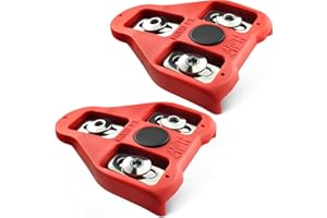 MARQUE Look Delta Compatible Cleats - 9 Degree Float Red Cleat Set for Peloton Indoor Cycling and Outdoor Road Cycling Designed for Women and Men Clipless Spinning and Cycle Shoes