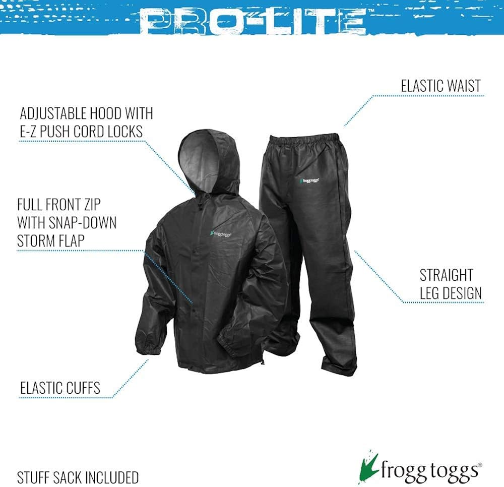 Frogg Toggs Pro Lite Water-Resistant Rain Suit: Clothing