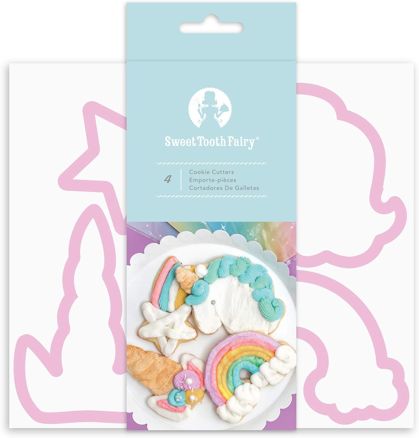 Sweet Tooth Fairy Unicorn Cookie Cutters, Multicolor