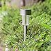 BASEIN Solar Powered Lights Outdoor, Landscape/Pathway Lights Stainless Steel Waterproof Solar Lights for Patio, Lawn, Yard, Walkway - 10 Pack