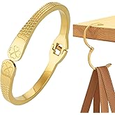 MAGTOBO Purse Hook for Table, 18K Gold Plated Mesh Link Bracelet for Women, Now Holds up to 30 lbs, Portable 2-in-1 Handbag Hanger, Premium Anti-Slip Bag Holder with Gift Box, Valentine's Day Gift