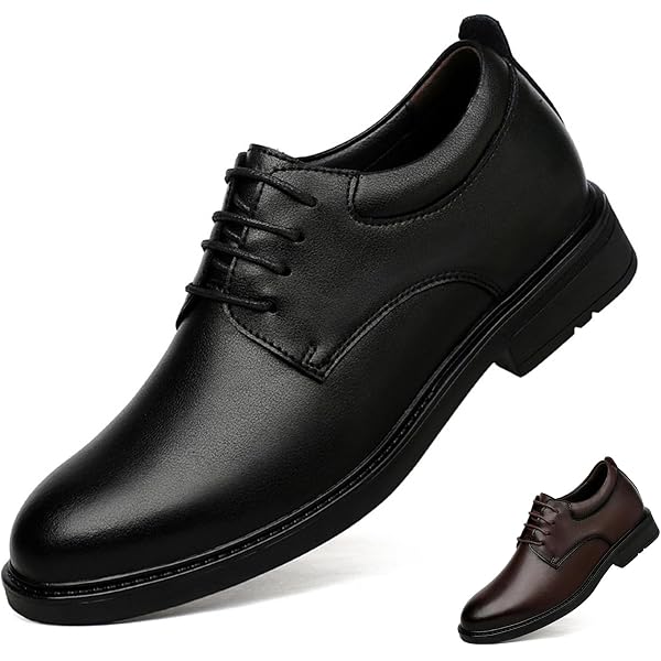 GLBDU Men's Patent Leather Wingtip Brogue Oxford Dress Shoes - Cap Toe Lace-Up (Multiple Colors)