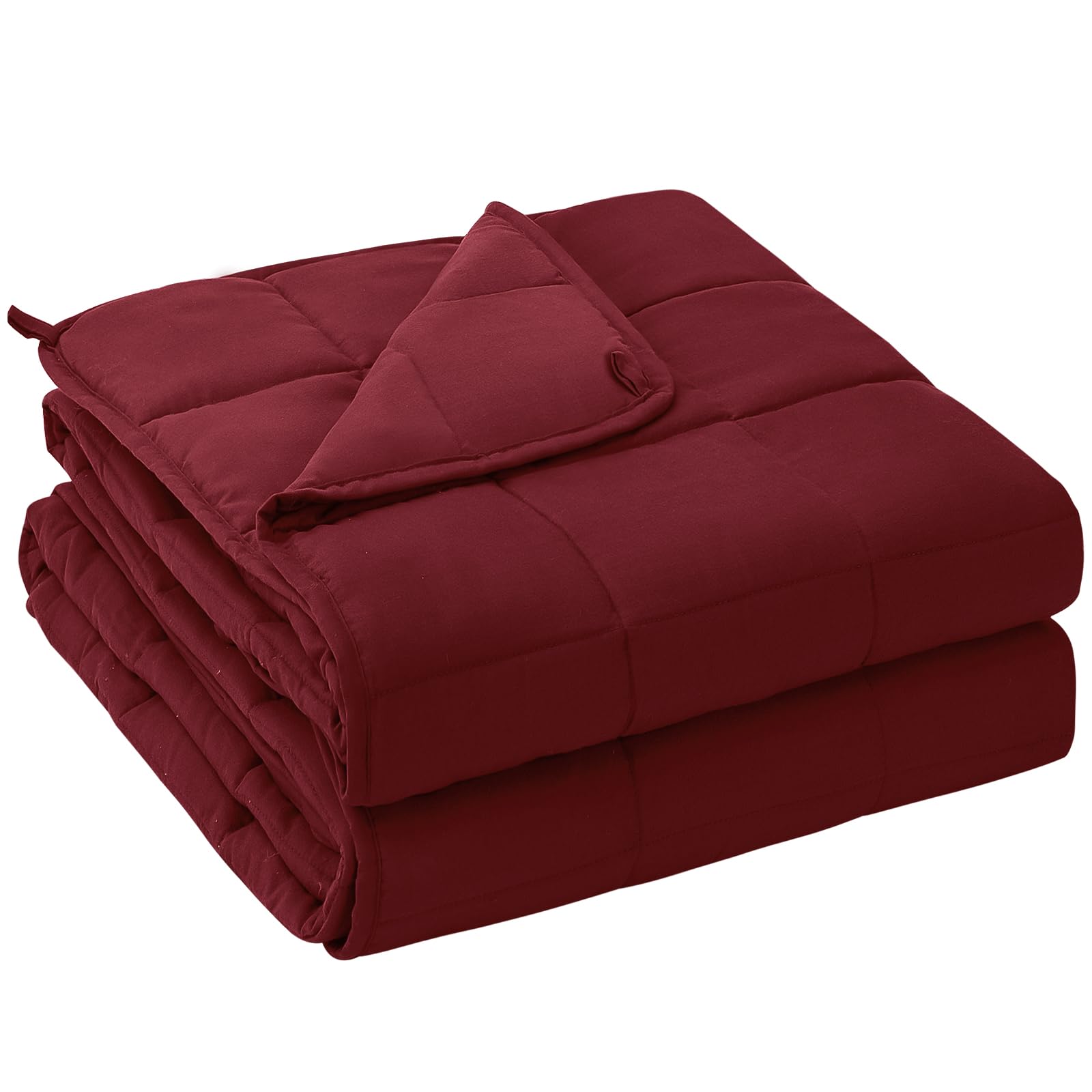 Photo 1 of yescool Weighted Blanket for Adults (20 Lbs, 60”X 80”, Red) Heavy Thick Bed Blanket Queen/Full Size for Sleeping Perfect for 190-210 Lbs, Cozy Gifts for Women, Machine Washable