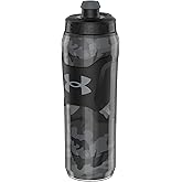Under Armour 28oz Playmaker Squeeze Insulated 2 - Sports Water Jug, Leak Resistant for Baseball, Football & More, Black Steel Camo