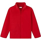 Noomelfish Girls Full Zip Soft Polar Fleece Jacket Outerwear Coat With Pockets (5-14 Years)