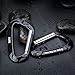 EOTW Aluminum Carabiner Keychain Quickdraw D-ring Spring Snap Key Chain Clip Hook Lock Buckle Pack D Shape Hanger Holder Premium Utility Outdoor Equipment For Haning Hammock Suspension Camping Black