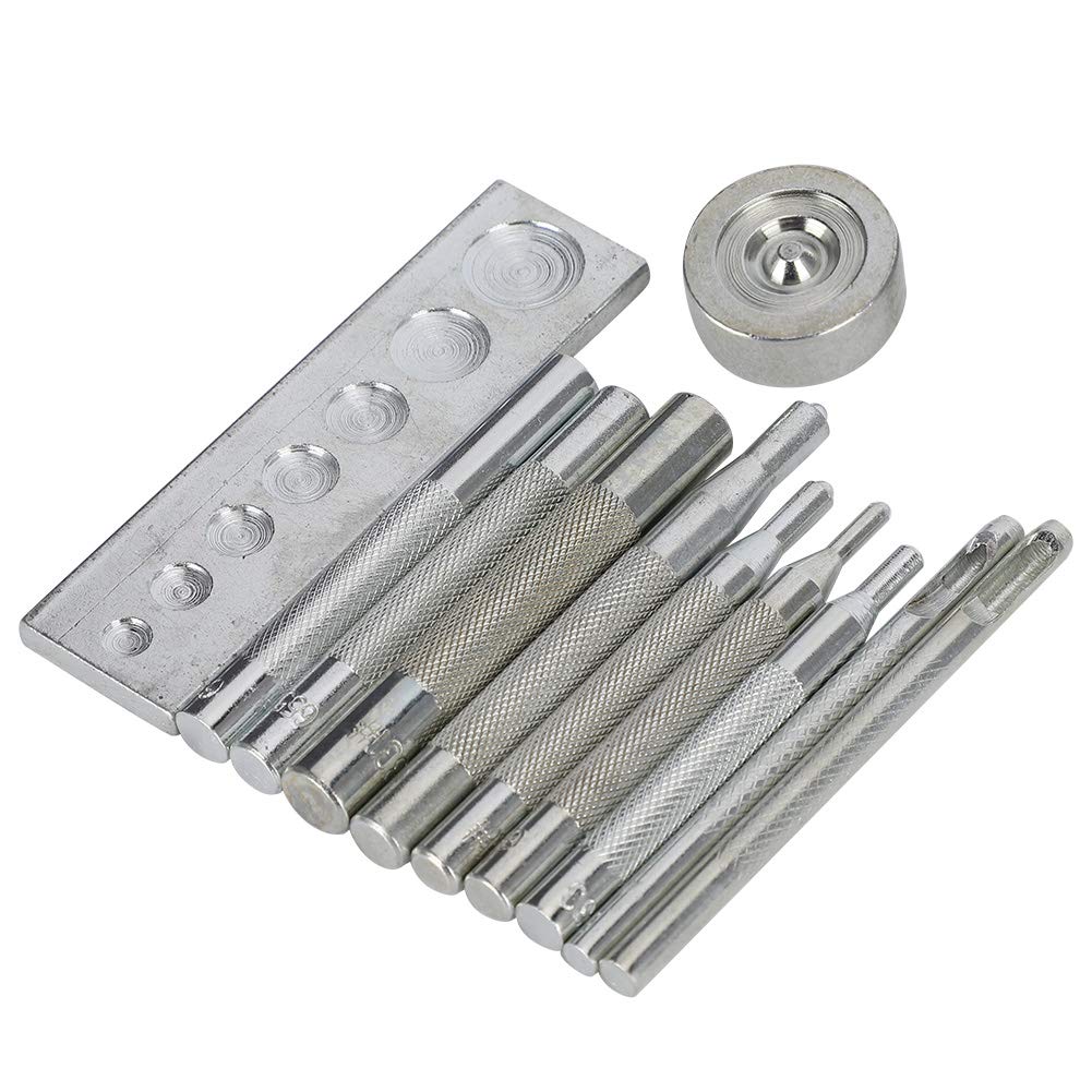 Craft Tool Die Punch Snap11Pcs Punch Tool Punch Snap Kit for Punch Hole Install Rivet Button Tool Clothing Accessories