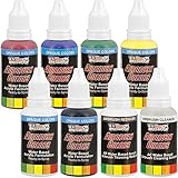 Master Airbrush Professional Cool Runner II Dual Fan Air Compressor Airbrushing System Kit with 6 Primary Opaque Colors Acryl