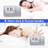 Queta Digital Projection Alarm Clock Time Temperature Humidity Dual Alarm view 6