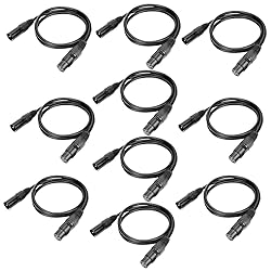 WorldLite 3.2ft DMX Cable, 10PCS 1 Meter DMX Signal