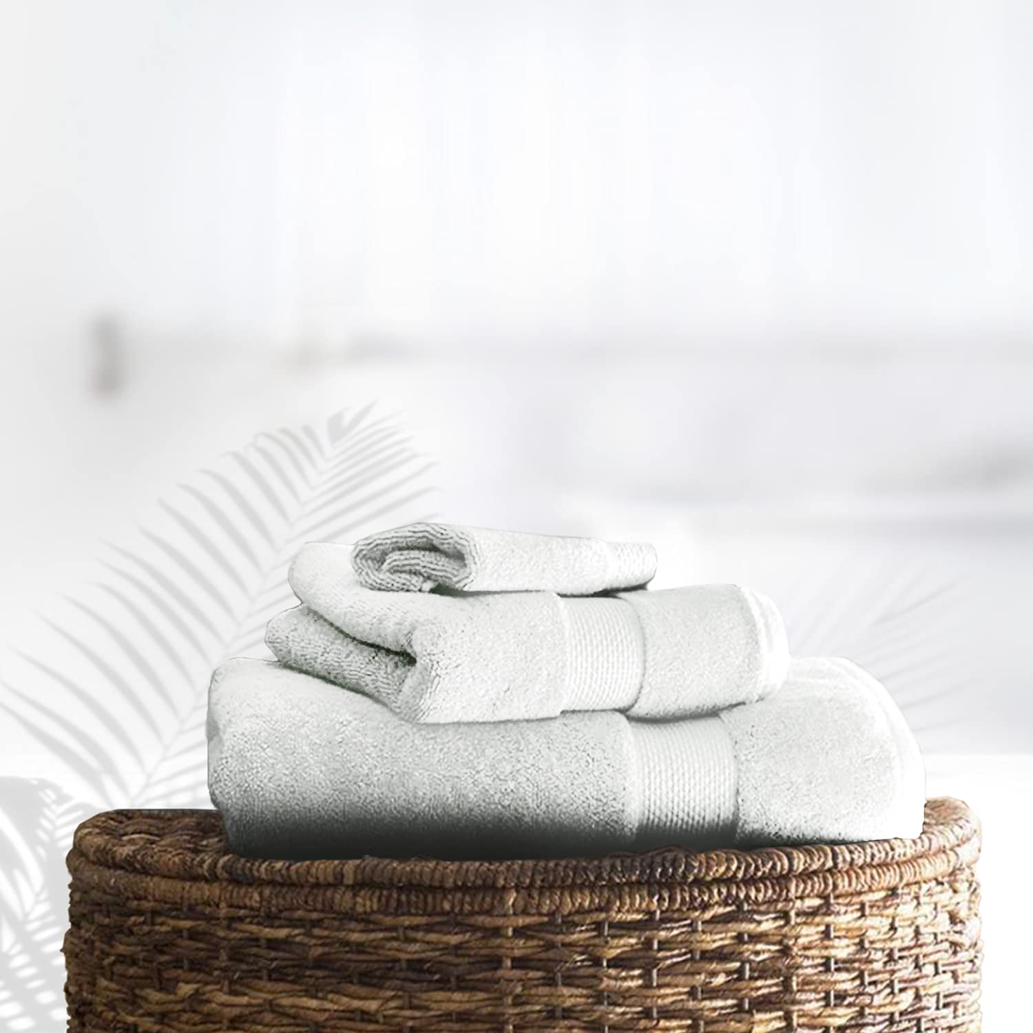 Gaveno Cavailia Egyptian Cotton Thick Absorbent 700 GSM Miami Jumbo Bath Sheet, Pack of 2-White (100x180 cm), 224693