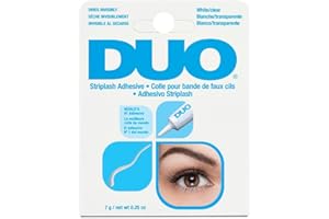 DUO Strip Lash Adhesive, Clear/White - Strong Hold, Waterproof Lash Glue for False Lashes and Lash Clusters, Long-Lasting, Quick-Drying, Invisible Finish, 0.25 oz