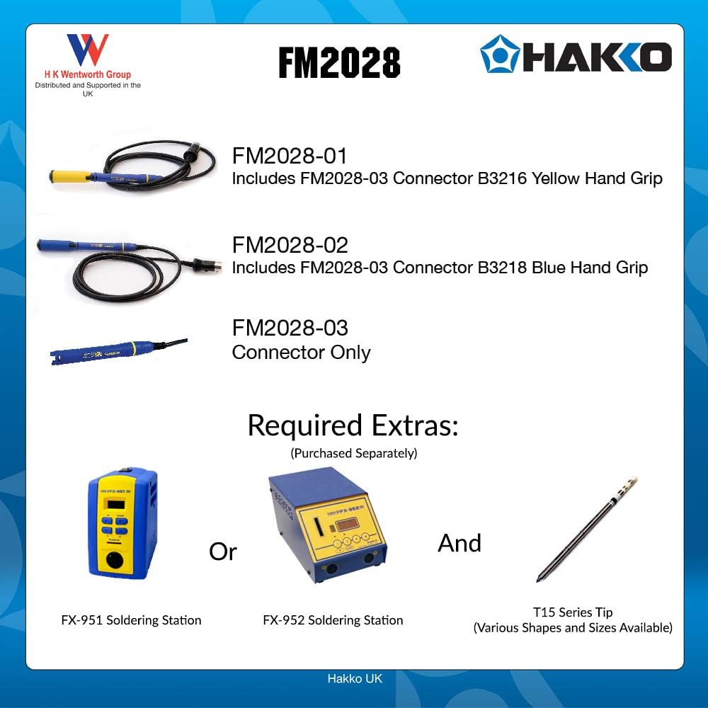 Hakko FM-2028 Soldering Iron with Yellow Antibacterial Sleeve 24V/70W - Image 3