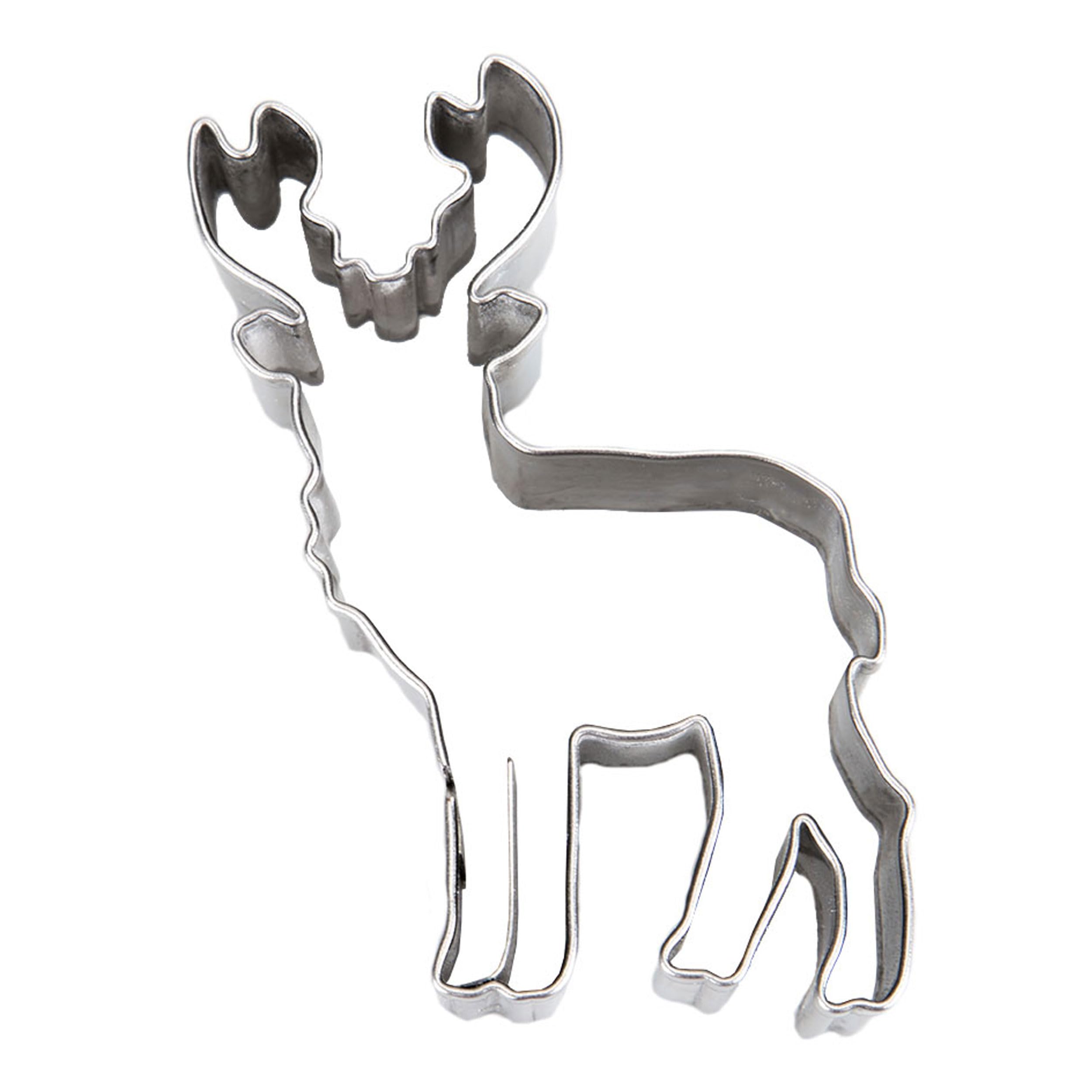 Staedter Reindeer Cookie Cutter, 8 cm, Stainless Steel, Silver
