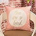 Fjfz Blush Pink and Gold Nursery You're So Loved Motivational Sign Inspirational Quote Cotton Linen Home Decorative Throw Pillow Case Cushion Cover Sofa Couch, 18