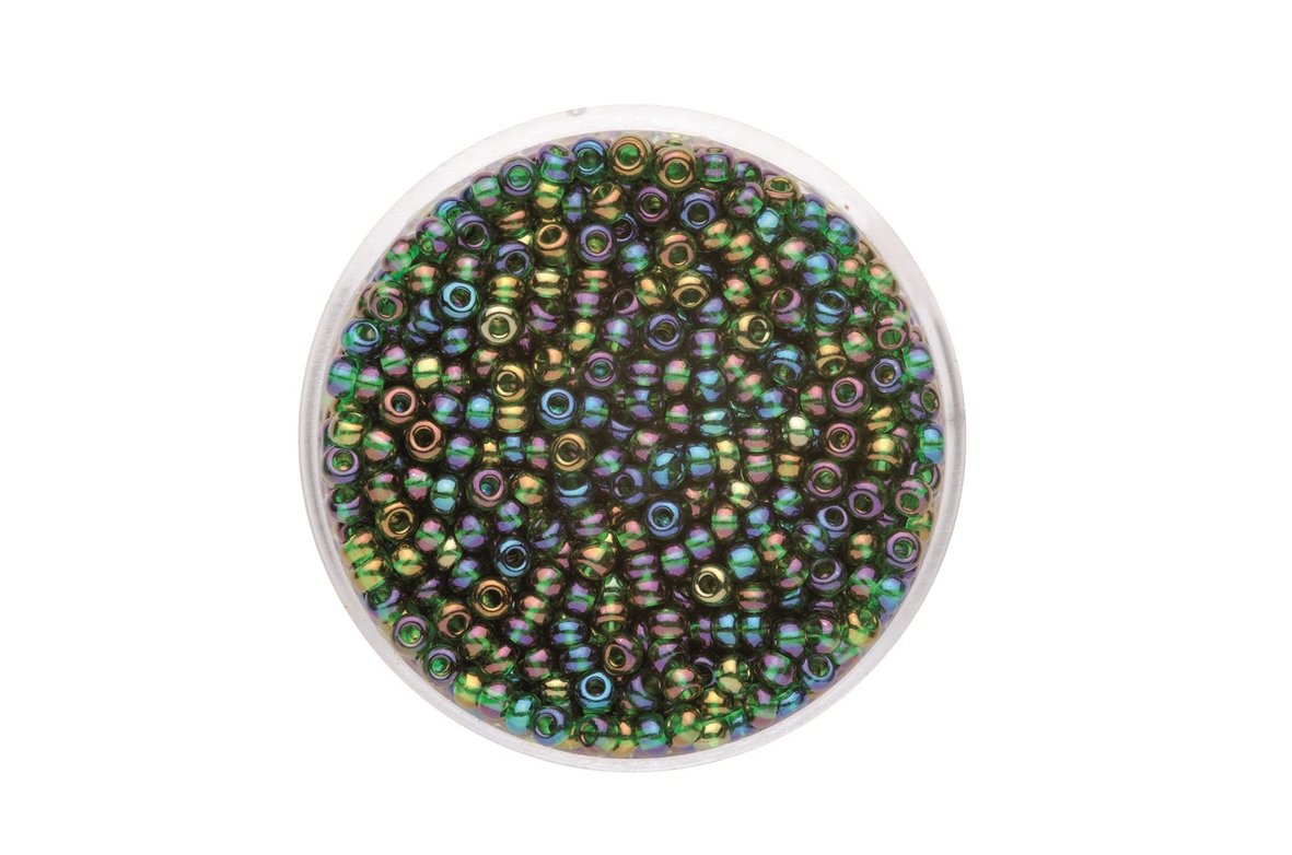 Glorex 6 5126 011 seed beads, 2.6 mm, 17 g, glass, multi-coloured, 4.3 x 4.3 x 1.7 cm