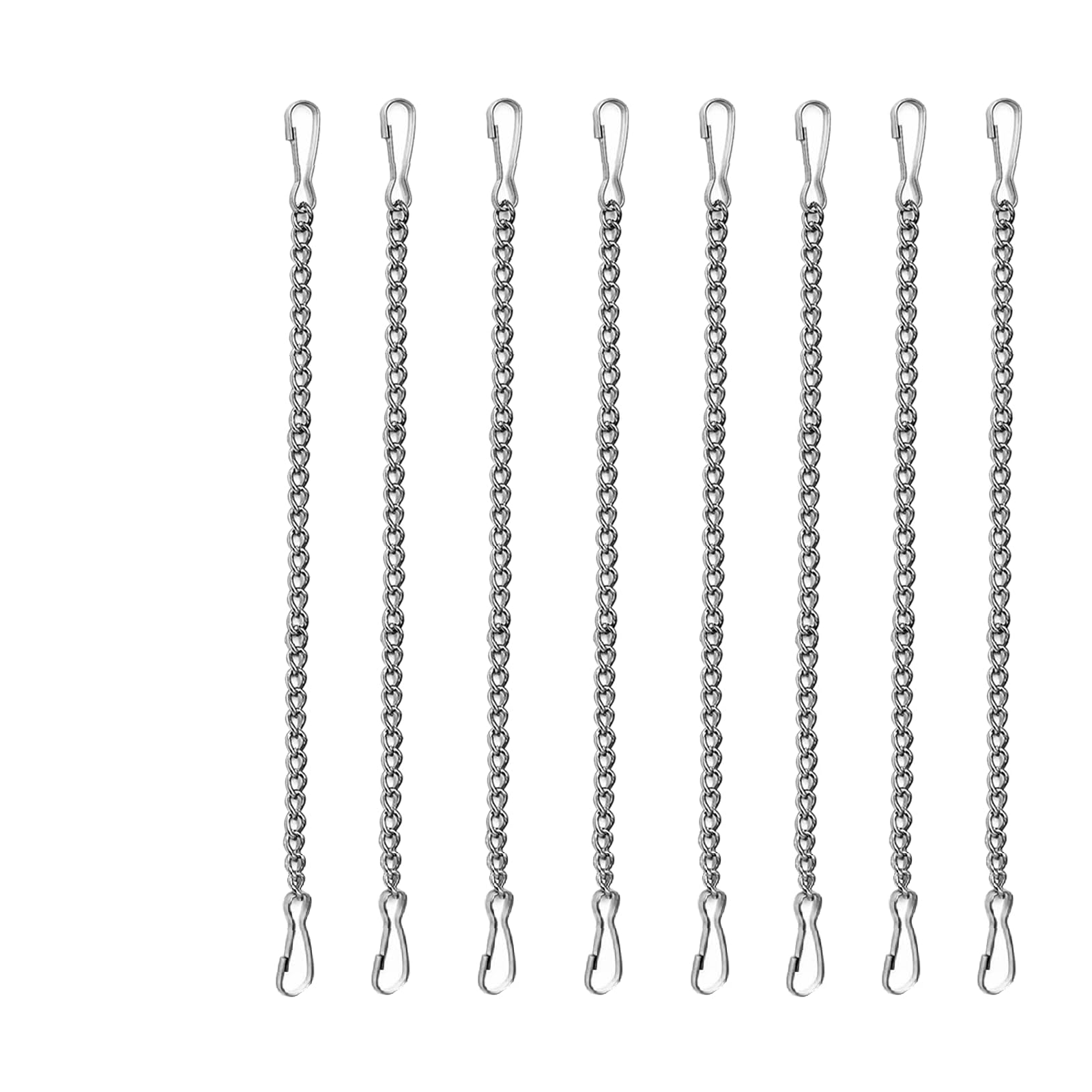 Photo 1 of 8PCS 20 Inch Stainless Steel Hanging Chains for Stained Glass Panels - Silver 304 Decorative Chains for Suncatcher Crystals, Window Art & Outdoor Decor