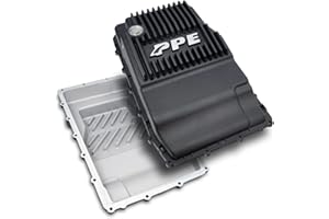 PACIFIC PERFORMANCE ENGINEERING PPE Heavy Duty Cast Aluminum Deep Transmission Pan (Black) 328053120 Compatible for Ford 2017+ F150 with 10R80 Transmission