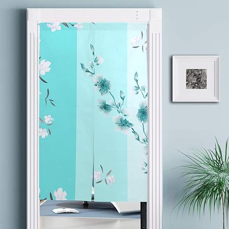 Amazon のれん 邪魔 85x150cm 花 おしゃれ ロング 和風 おしゃれ 北欧 長い のれん 暖簾 ロング のれん 玄関 のれん オンライン通販