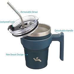 Konokyo 10 oz Tumbler with Handle and 2 Straw 2