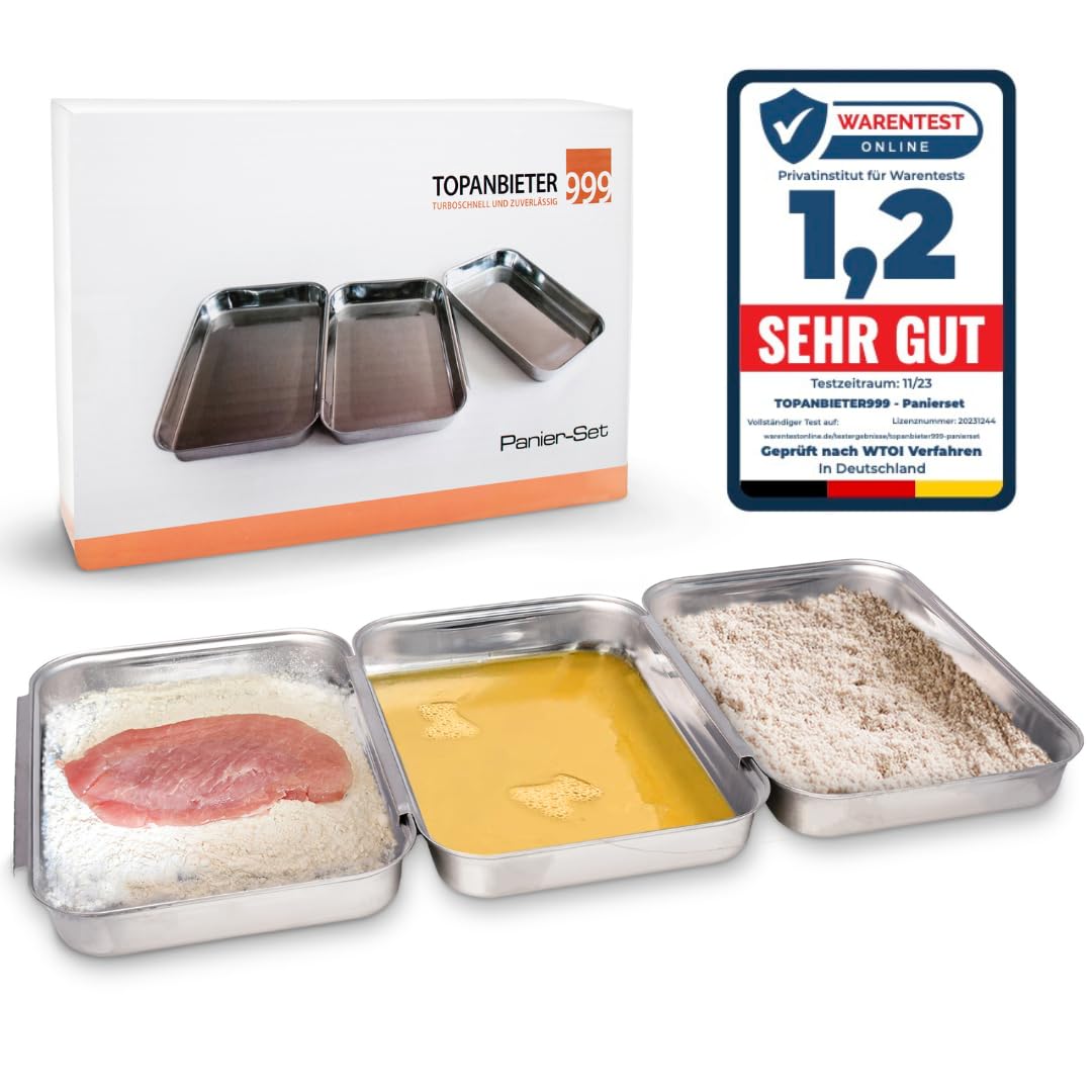 Topanbieter999 Tray set of 3 pieces stainless steel