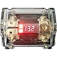 Car Audio Digital Led Display Fuse Holder ANL Include 2 Fuses Distribution Block 1 Way in 2 Way Out