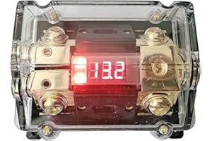 KCT Car Audio Digital Led Display Fuse Holder ANL Include 2 Fuses Distribution Block 1 Way in 2 Way Out