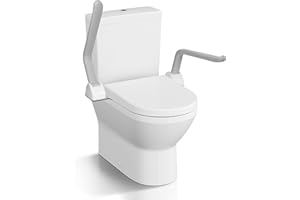 WICHEMI Toilet Safety Rails for Seniors Toilet Rails with Arms Foldable Toilet Handrails Aluminum Alloy Armrest Hand Rail Heavy Duty 480LBS Toilet Safety Frame for Elderly, Handicap, Pregnant