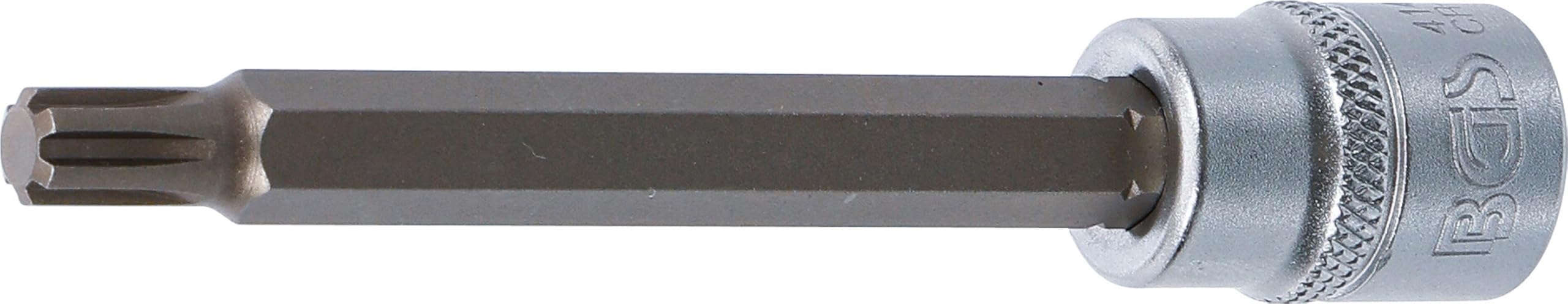 BGS 4142 | Bit Socket | length 100 mm | 10 mm (3/8") Drive | Spline (for RIBE) | M7
