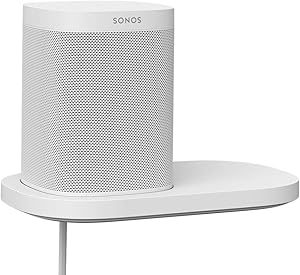 Sonos One SL - The Powerful Microphone-Free Smart Speaker (White) with Sonos Shelf (White)