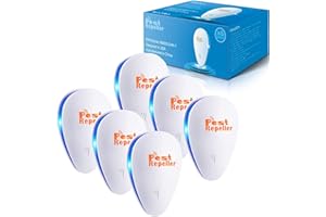 OKUTANI Ultrasonic Pest Repeller 6 Packs, Mouse Repellent Electronic Pest Repellent Ultrasonic Plug in Indoor Rodent Repellent, Pest Control for Mouse, Roaches, Squirrels, Spider, Bugs, Mosquito, Spider, Bats