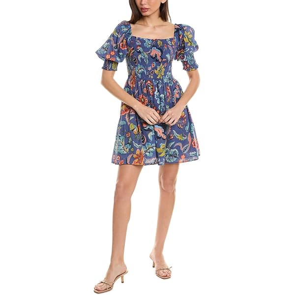 alice + olivia Women's Lucy Rolled Sleeve Mini Shirt Dress, Ivy Romance, 10  at Amazon Women's Clothing store