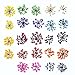3X (72pieces) Lace Flower 2-2.5cm Natural Dried Flowers Pressed Herbarium Flower Nail Sticker Resin Filler (Mixed Color)