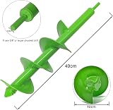 Yur1help 10cm x 40cm Garden Spiral Auger Drill Bit Set for Bulbs view 2