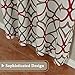 H.VERSAILTEX Blackout Curtains Printed Design 63 Inch Length 2 Panels Set Thermal Insulated Curtains for Bedroom Living Room Geometric Modern Grommet Window Drapes - Taupe and Red
