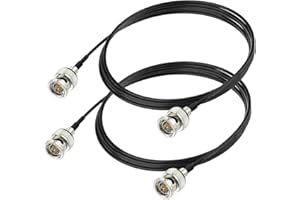 Yuslao SDI Cable 6FT 3G HD SDI Video BNC to BNC Cable 75 Ohm RG179 Coaxial Cable for 4K 1080P 3G HD SDI Camera Monitor Video Recorder SDI Converter Splitter Switcher（Straight,2Pcs）