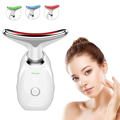 Electric Face Massager, Anti-Wrinkle Face Device with 3 Massage Modes, Facial and Neck Massager with Vibration for Skin Tightening and Smoothness