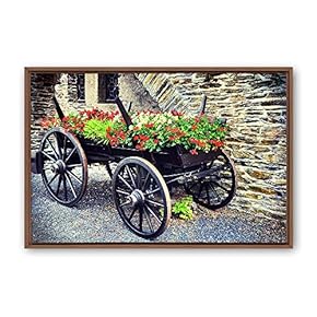 Framed Canvas Wall Art Rural Landscape Photography Canvas Prints Home Artwork Decoration for Living Room,Bedroom - 24x36 inches