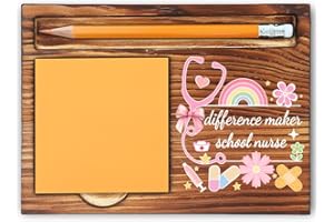 MFOMFO Thank You Appreciation Gifts for School Nurse, Nurse Graduation Gifts for Women Sister, School Nurse Office Decor for Work, Nurses Week Gifts Office Home Self-Stick Note Pad Holders-LBB17