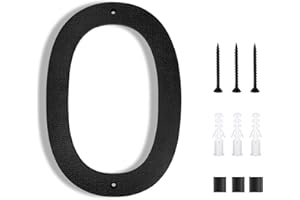 LUIETY 8 Inch House Numbers for Outside Modern | Large Floating Black House Numbers | Address Numbers/Door Garage Gate |911 Visibility Signage (0)
