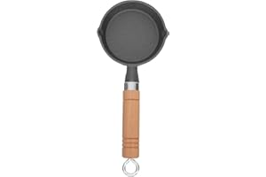 SEWACC Mini Cast Iron Non-Stick Egg Frying Pan 10Cm Small Pancake and Steak Pan Handheld for Household