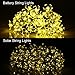 easyDecor Solar Powered String Lights 100 LED 33ft Waterproof Flexible Copper Wire Starry String Lights for Christmas Outdoor Patio Path Party Lawn Garden Wedding Party Holiday Decoration (Blossom)