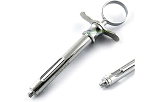 MEDENTRA Professional Anesthetic Syringes Self Aspirating Auto Passive American + European Threads Dental Instruments (Aspirating Syringe 1.8ml Thumb Ring)